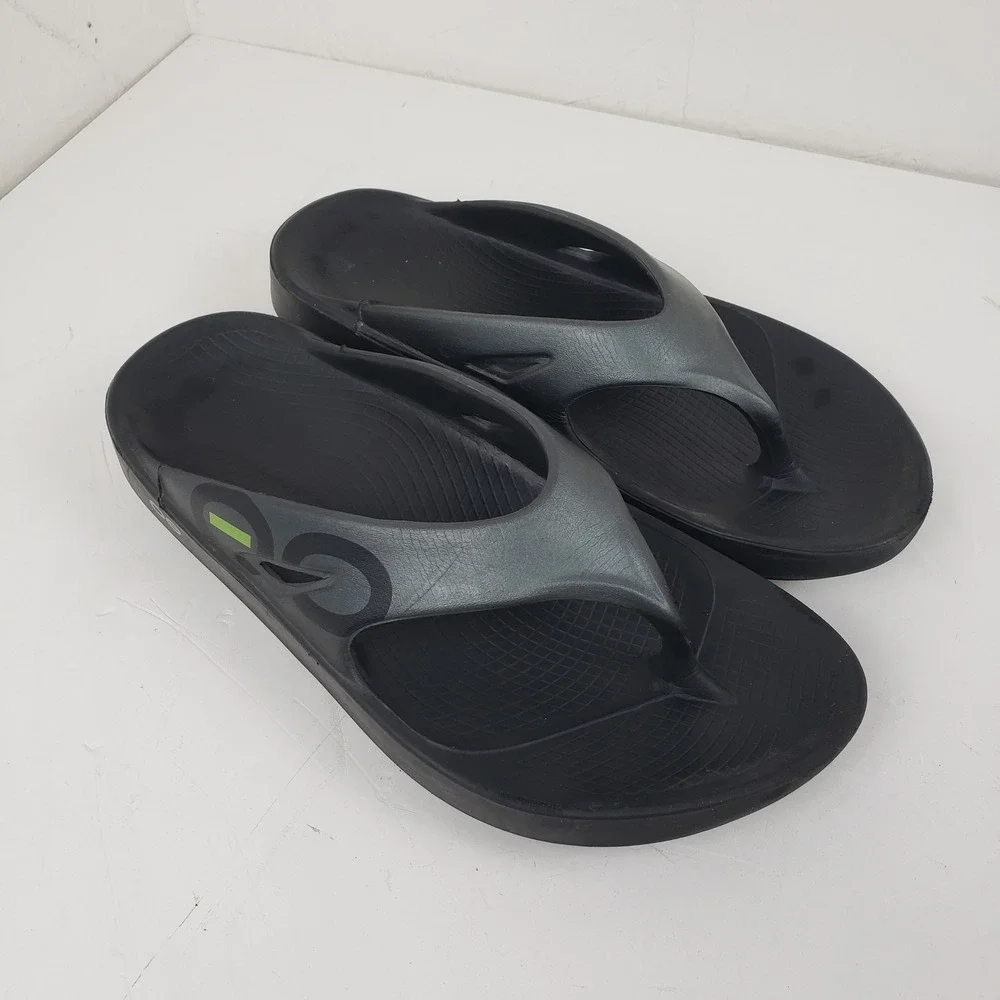 OOFOS OOriginal Sport Recovery Sandals Black Graphite Mens 9 Womens 11 EU 42